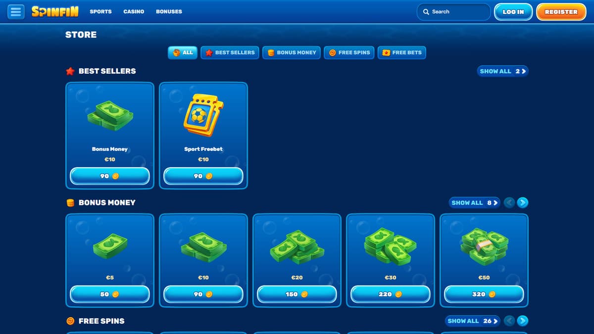 Store SpinFin Casino