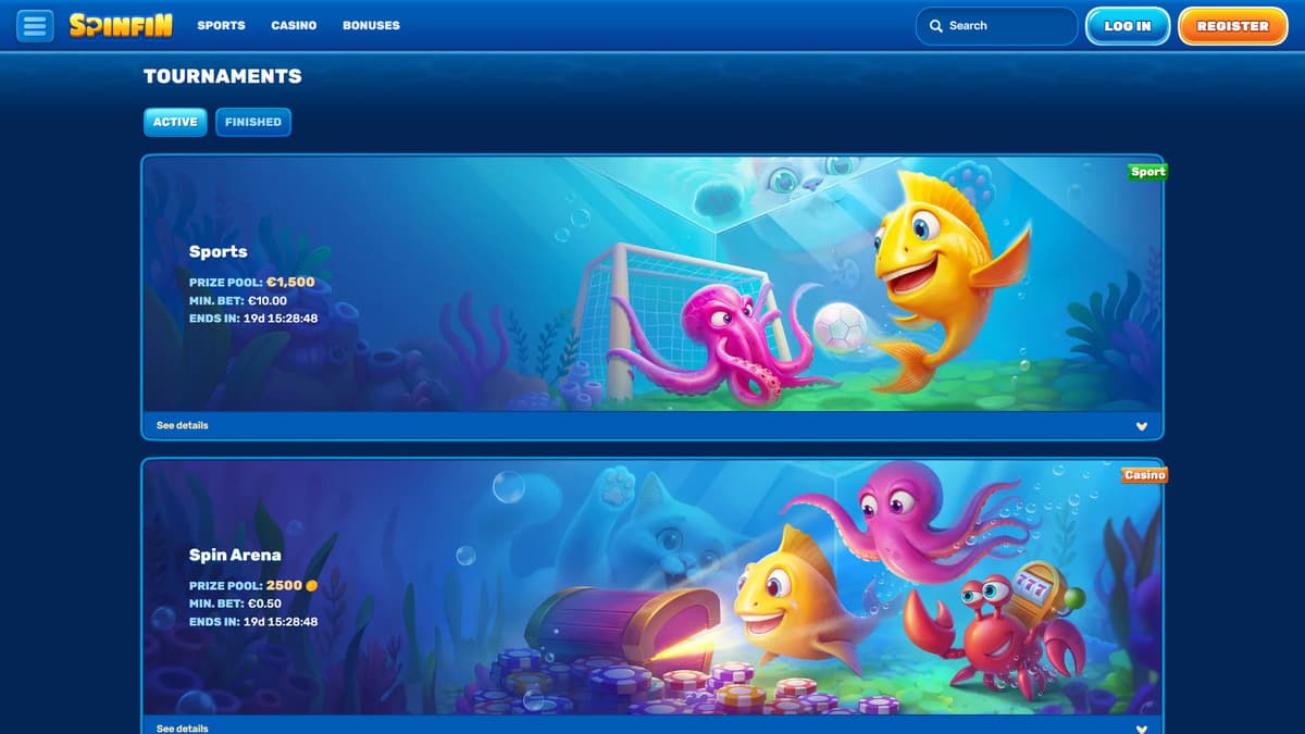 Tournaments SpinFin Casino