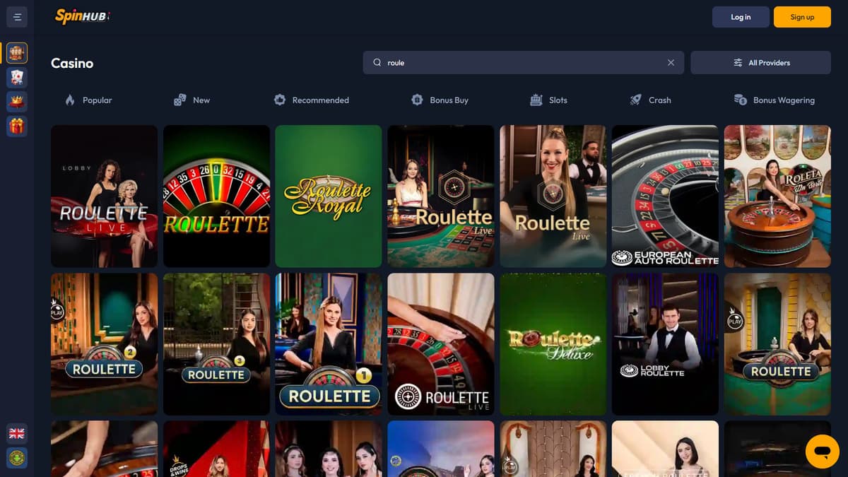Table games Spinhub Casino