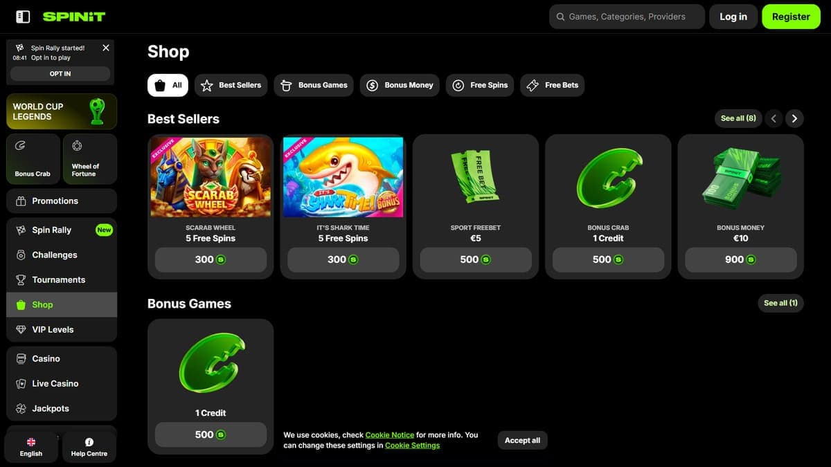 Shop SpinIT Casino