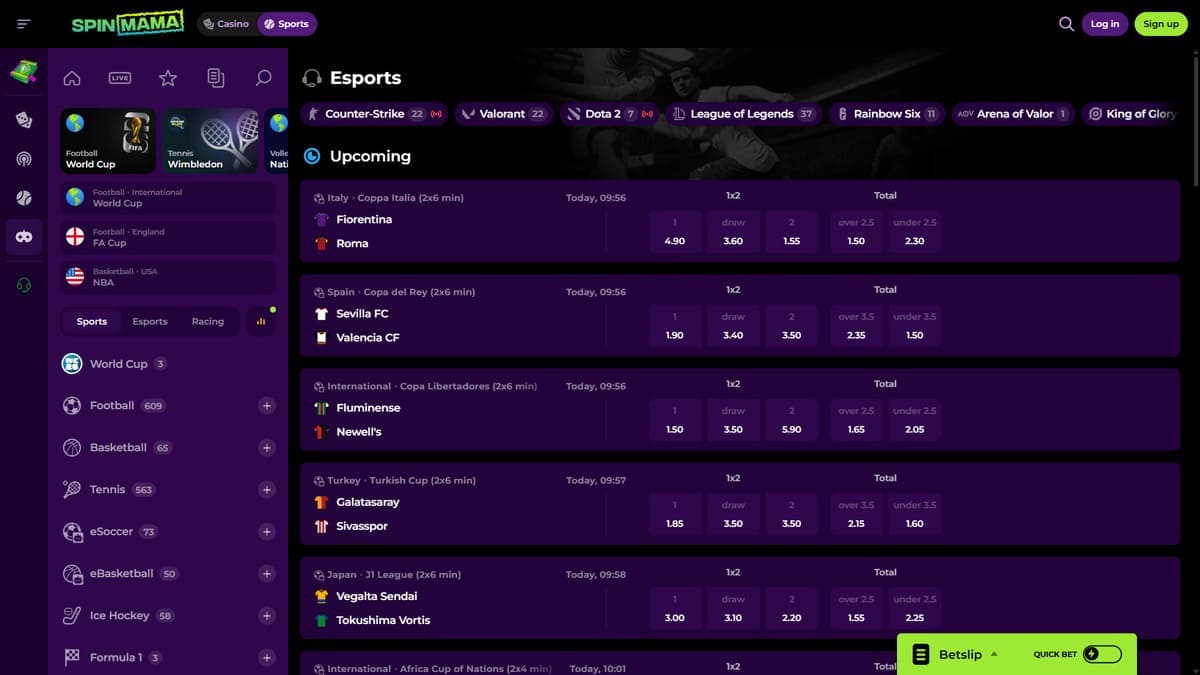 Esports SpinMama Casino