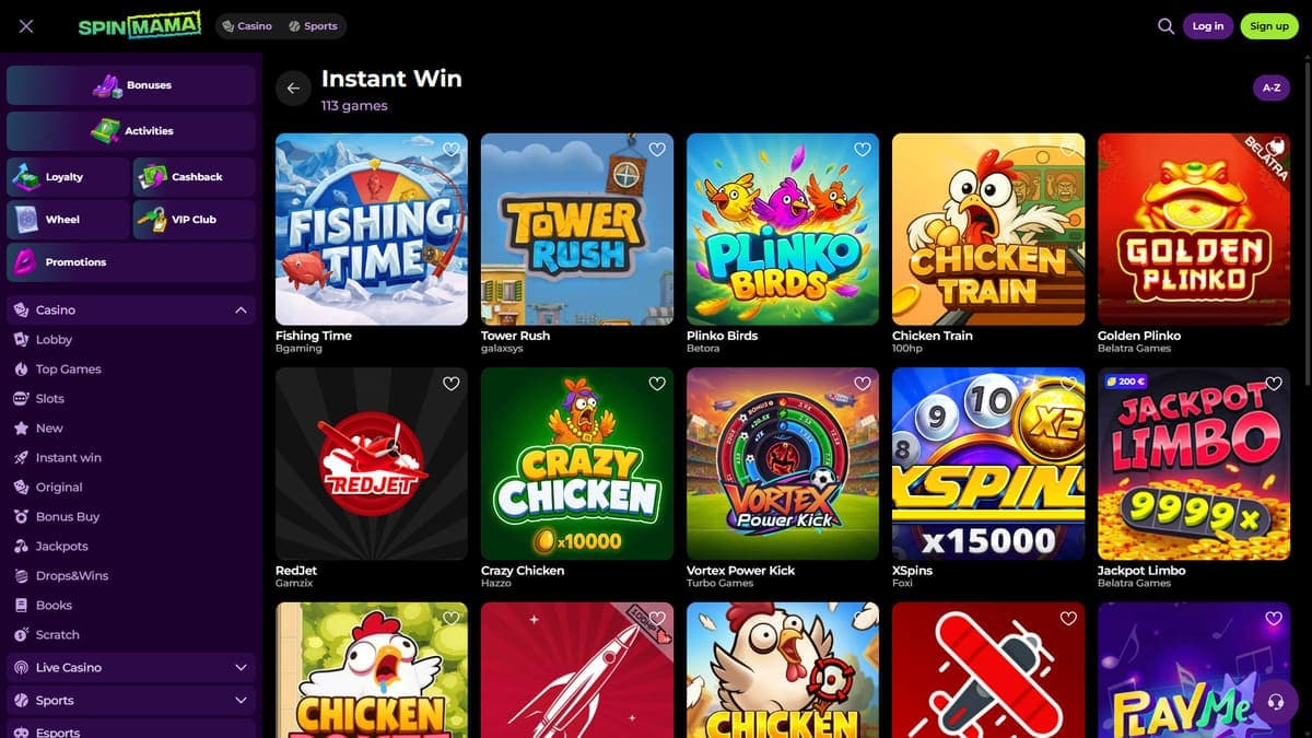 Instant win SpinMama Casino