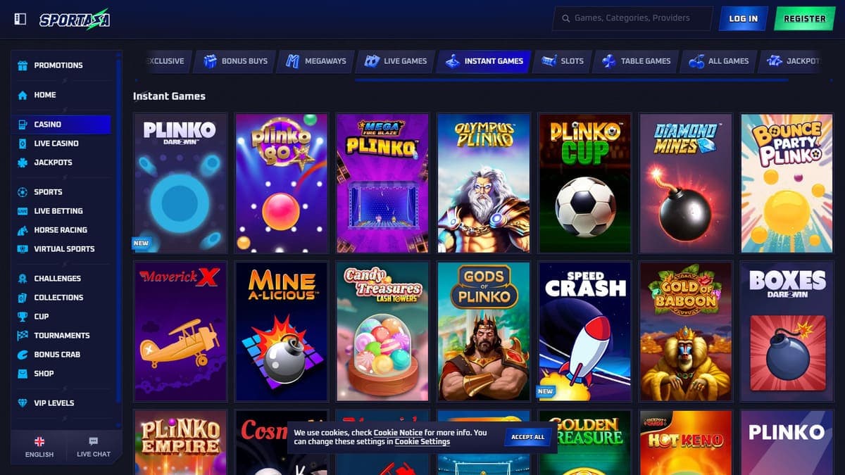 All games Sportaza Casino
