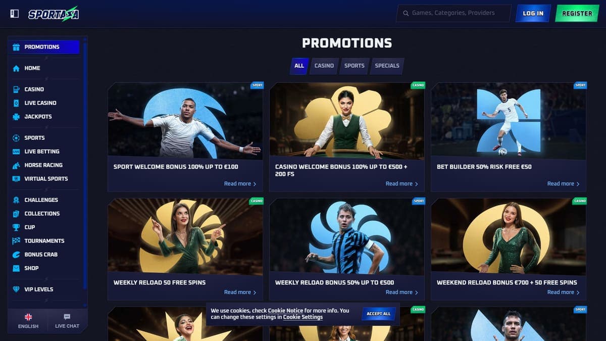Promotions Sportaza Casino