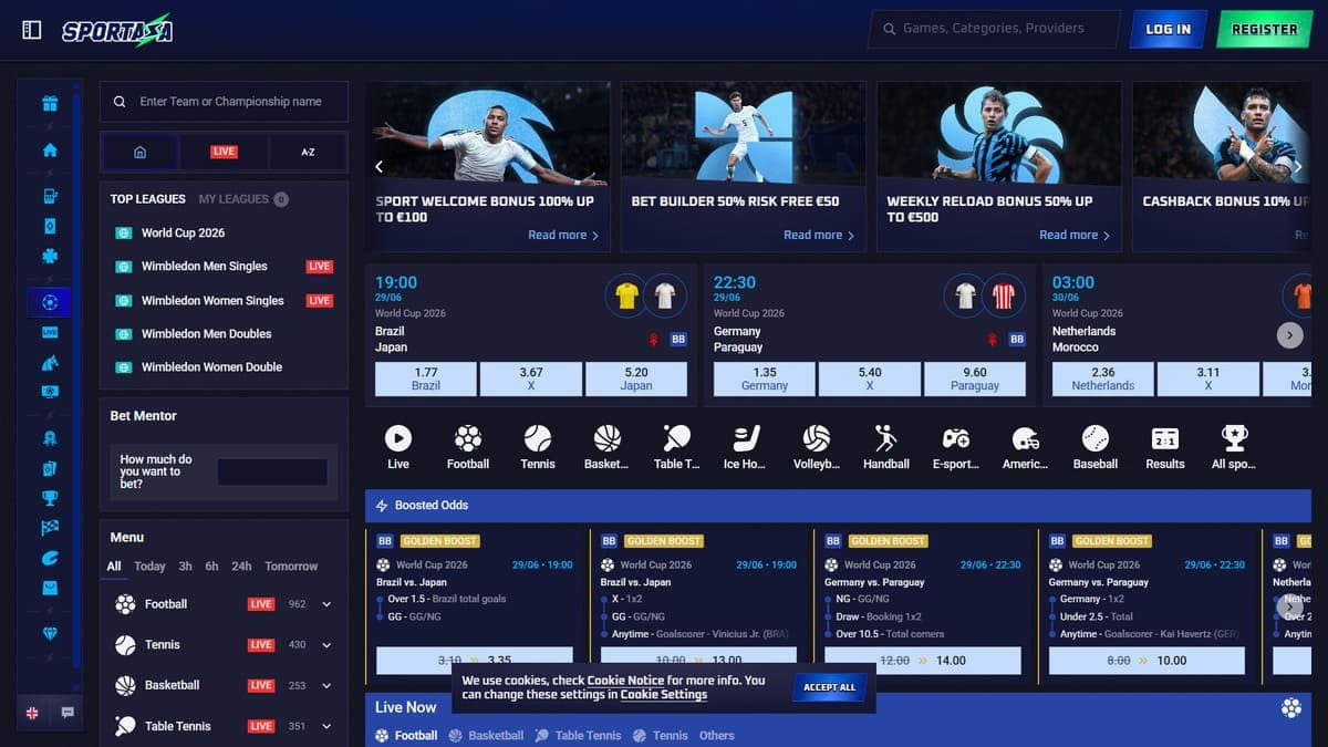 Sports betting Sportaza Casino