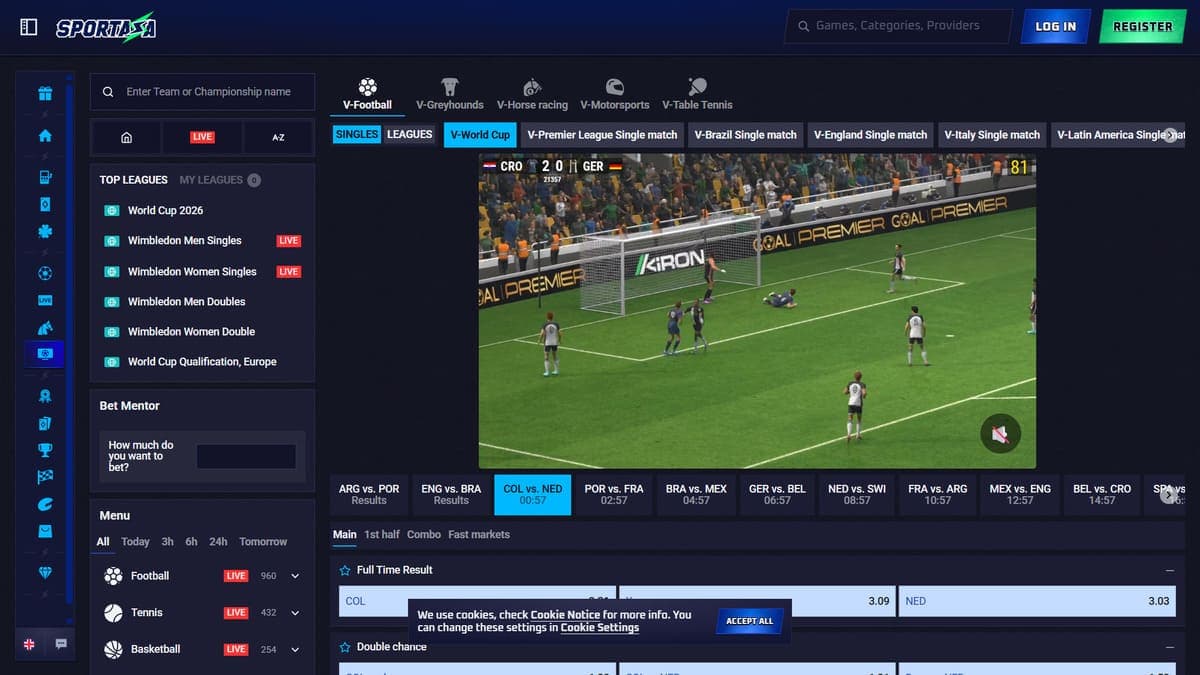 Virtual sports Sportaza Casino