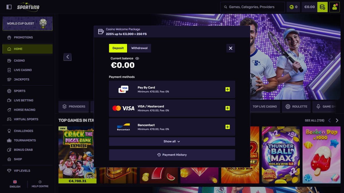 Deposit Sportuna Casino