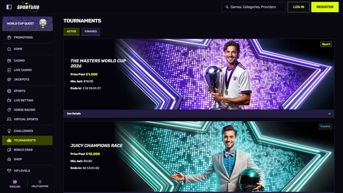Tournaments Sportuna Casino