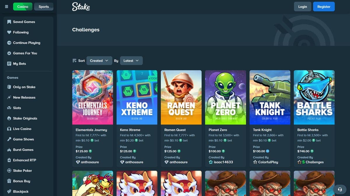 Challenges Stake Casino