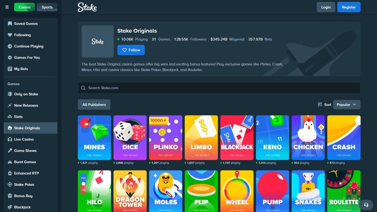 Stake Original games Stake Casino