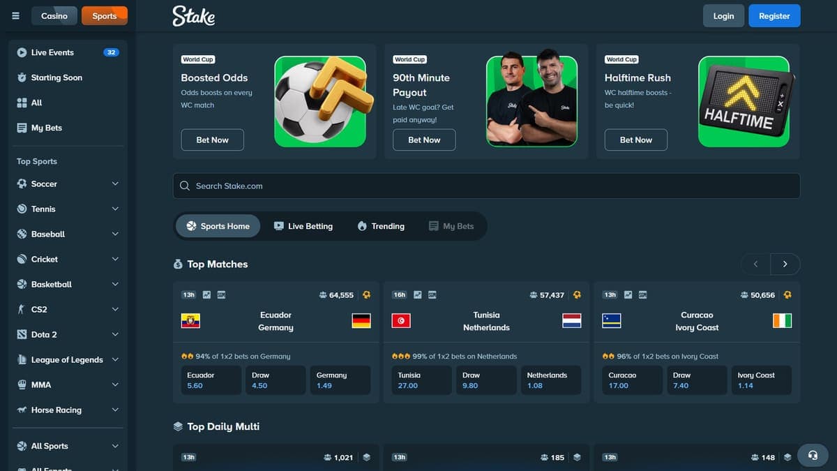 Sports betting Stake Casino