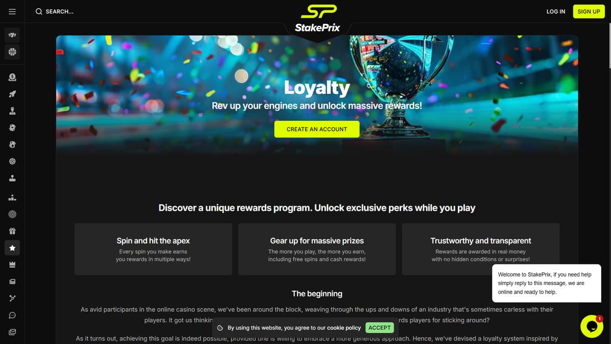 Loyalty StakePrix Casino