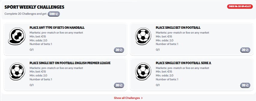 Weekly sports challenges Supabet Casino