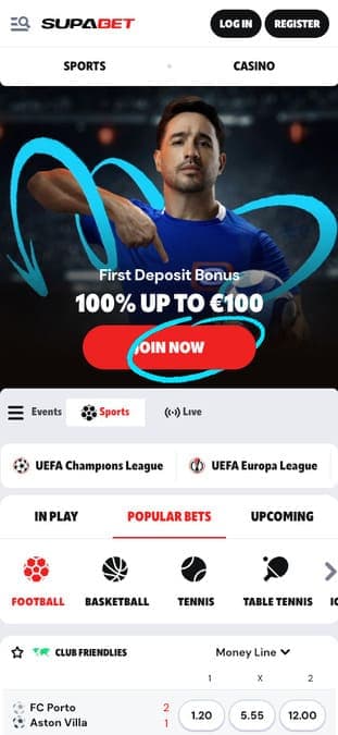 Supabet casino mobile