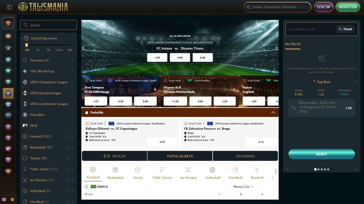Sports betting Talismania Casino