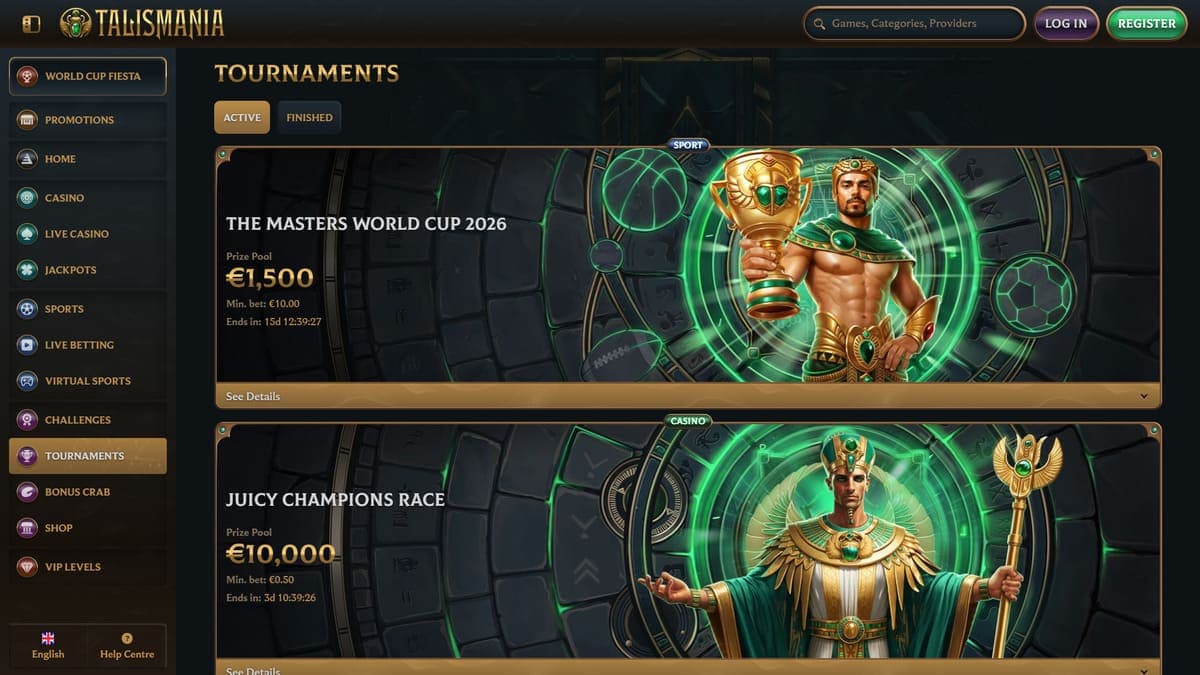 Tournaments Talismania Casino