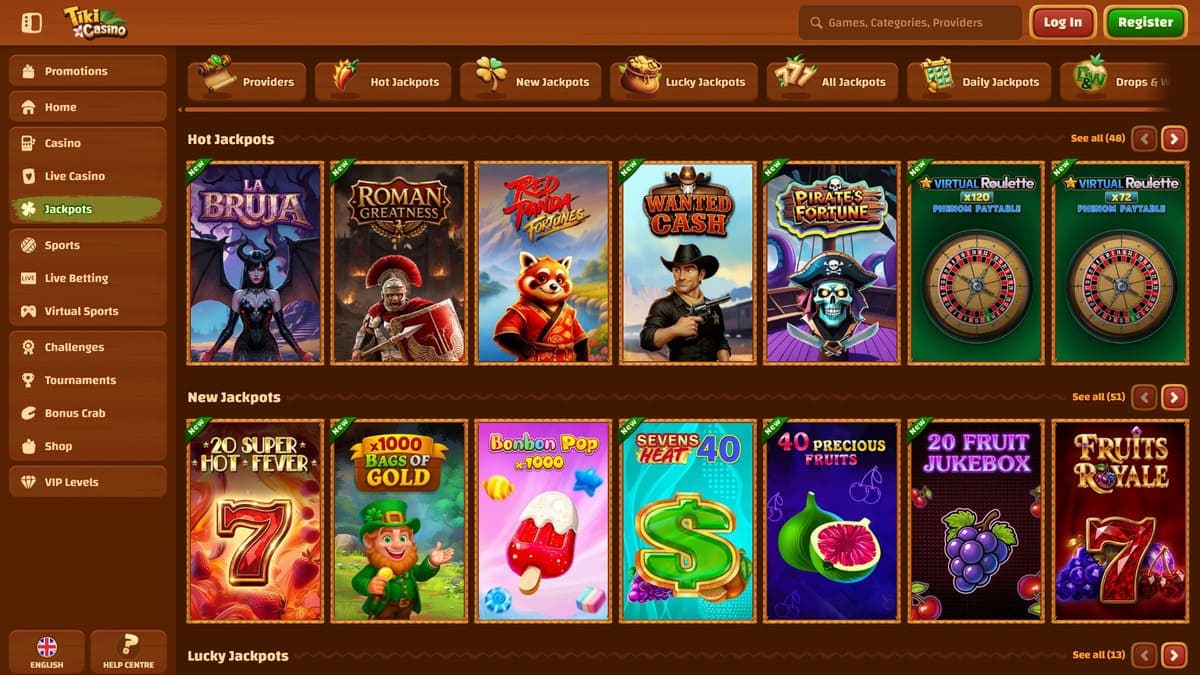 Hot Jackpots Tiki Casino