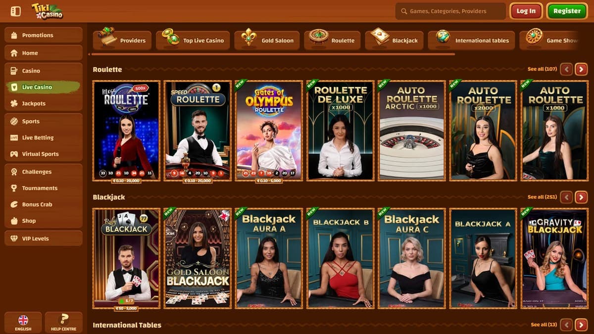 Live Casino Tiki Casino
