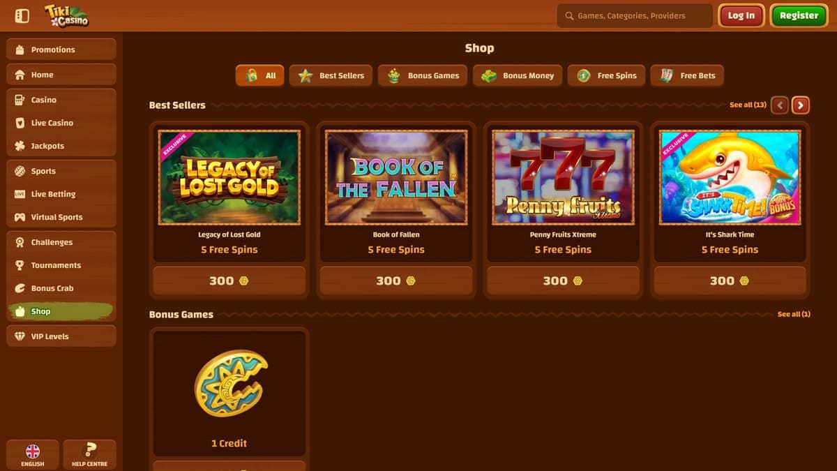 Shop Tiki Casino