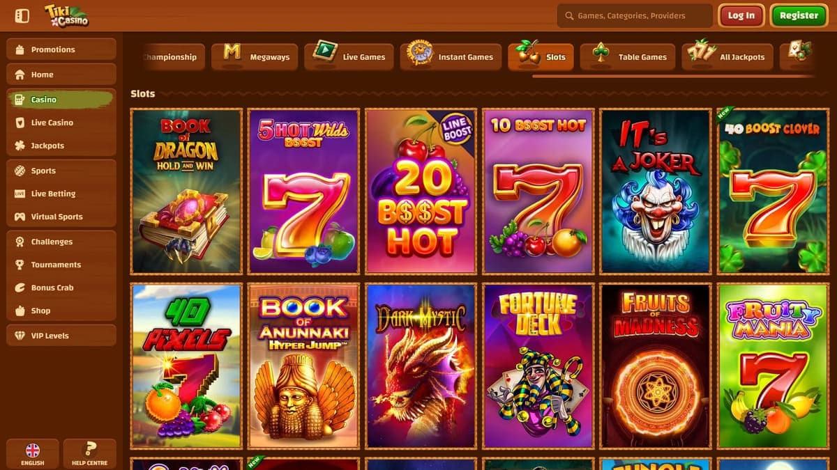 Slot machines Tiki Casino