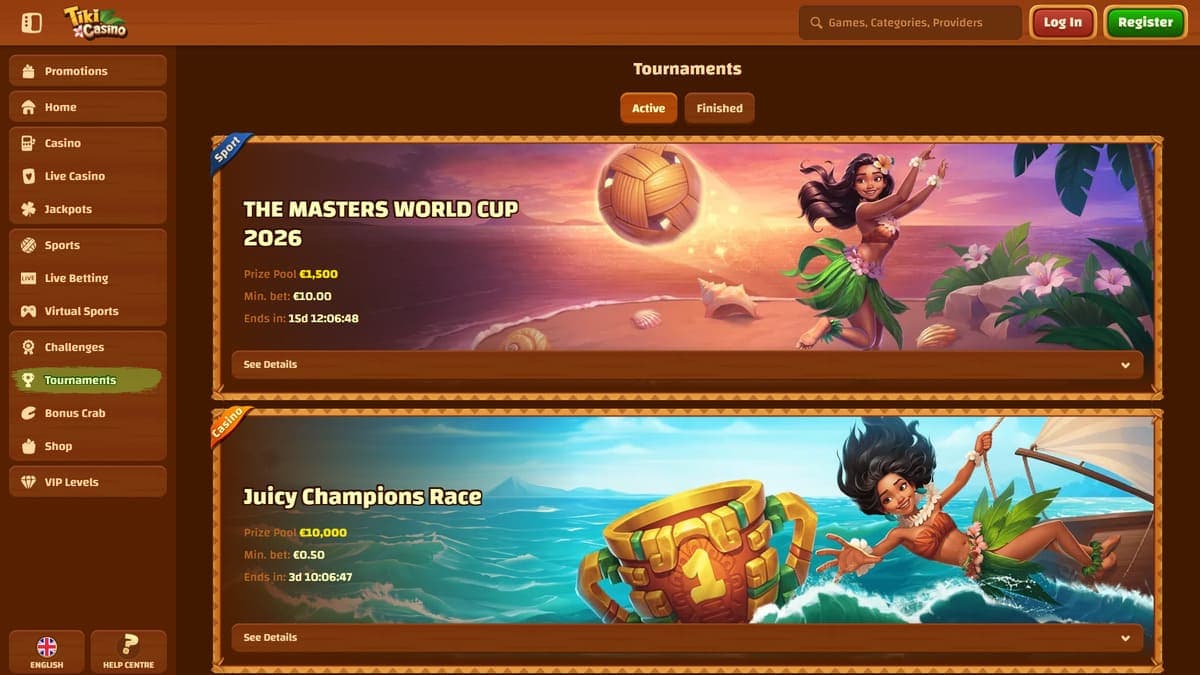 Tournaments Tiki Casino