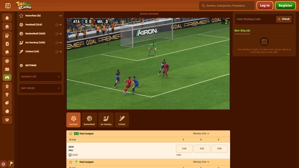 Virtual leagues Tiki Casino