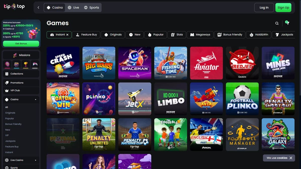 Mini games Tip Top Bet Casino