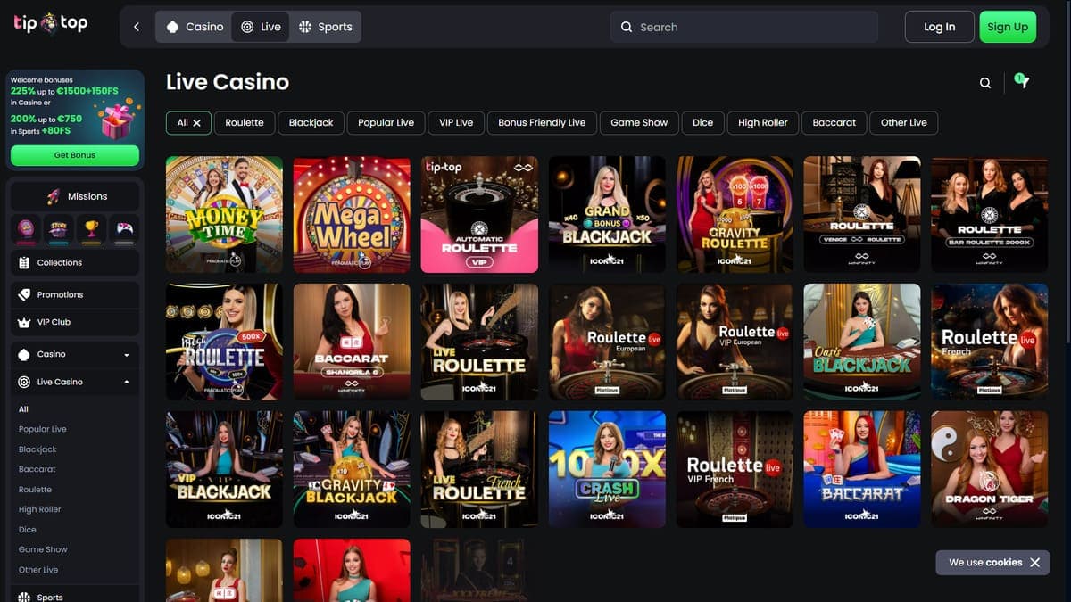 Live casino Tip Top Bet Casino