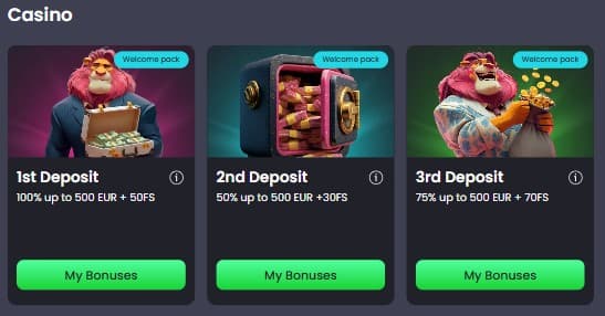 Welcome bonus Tip Top Bet Casino
