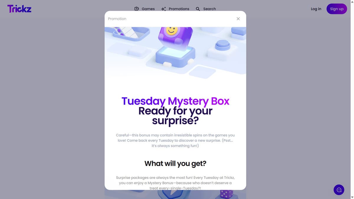 Mystery box Trickz Casino