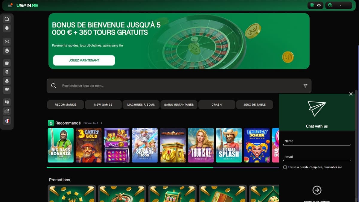 Customer support USpin Casino