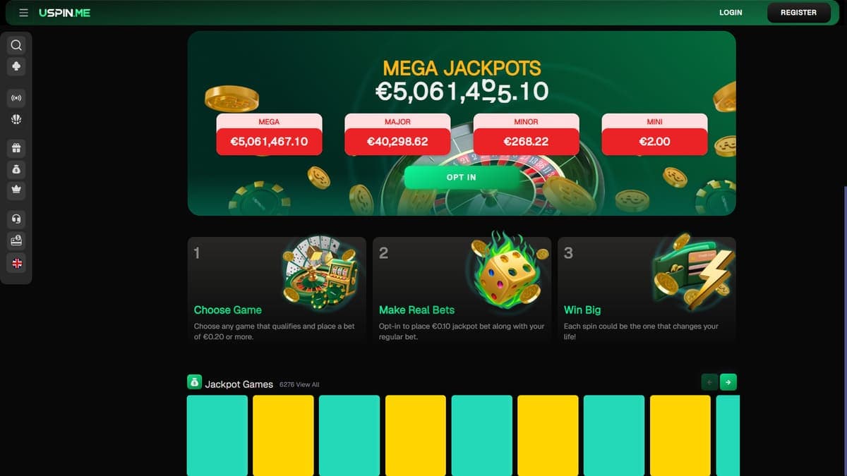 Mega Jackpot USpin Casino