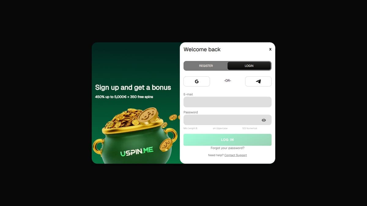 Sign up USpin Casino