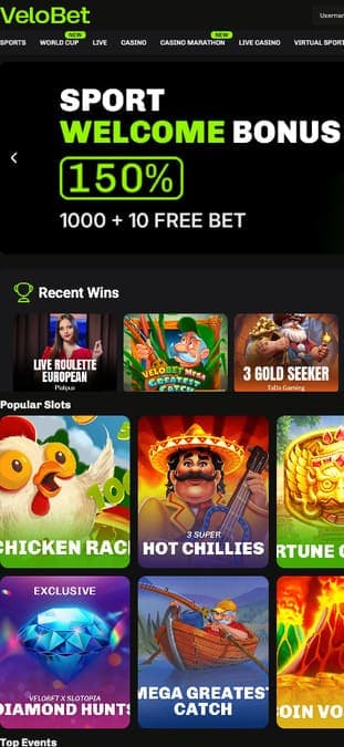 Velobet casino mobile