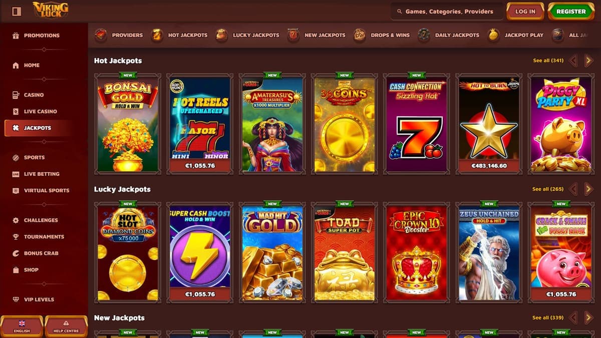 Hot jackpots Viking Luck Casino