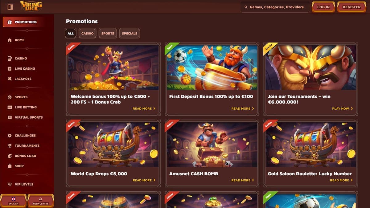 Promotions calendar Viking Luck Casino
