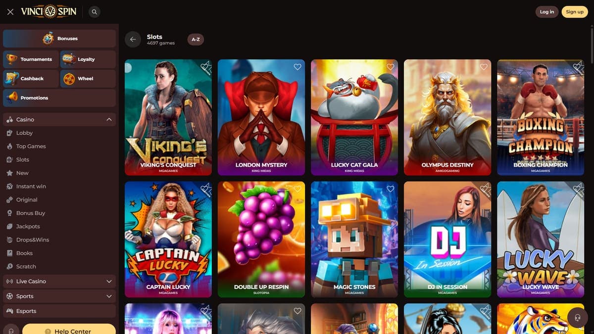 Slots Vincispin Casino
