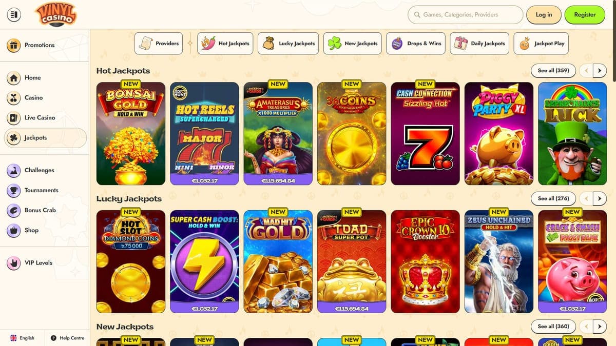 Jackpots Vinyl Casino