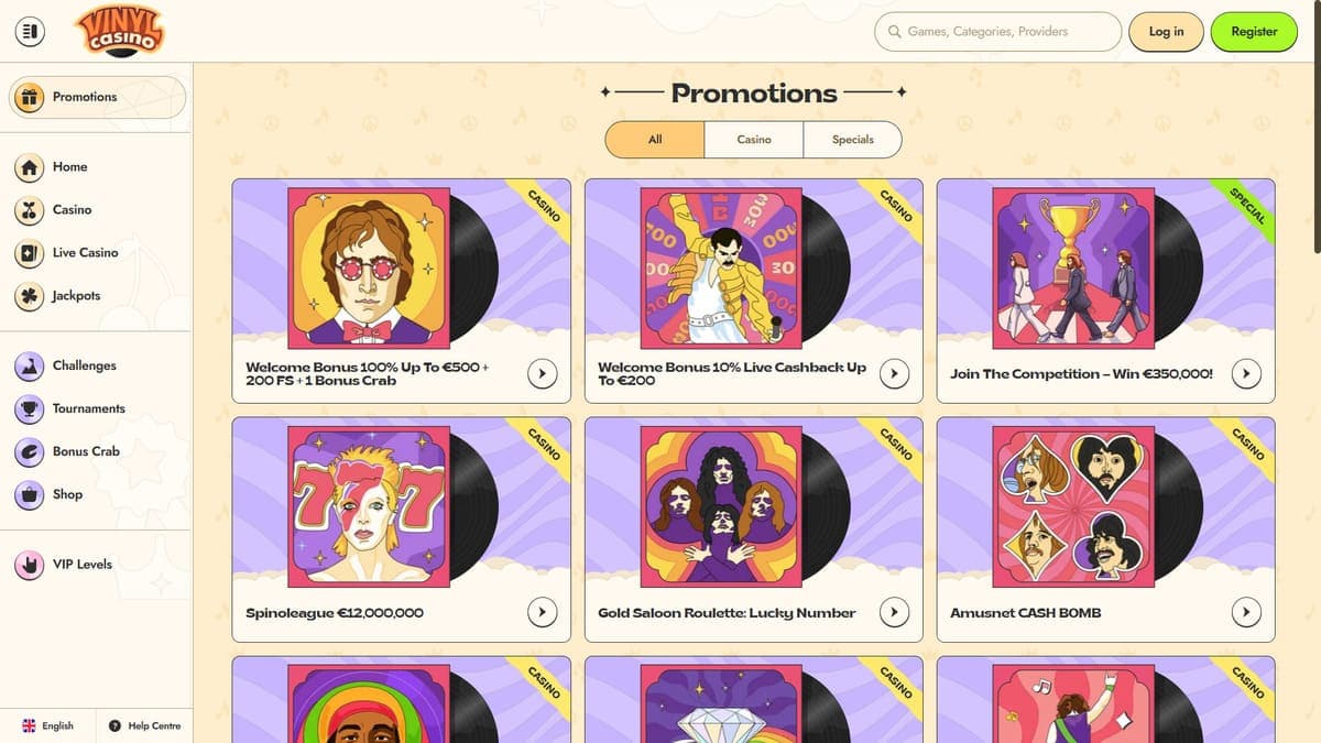 Promos Vinyl Casino