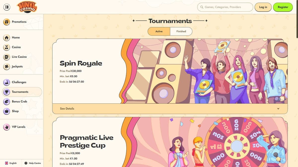 Tournaments Vinyl Casino