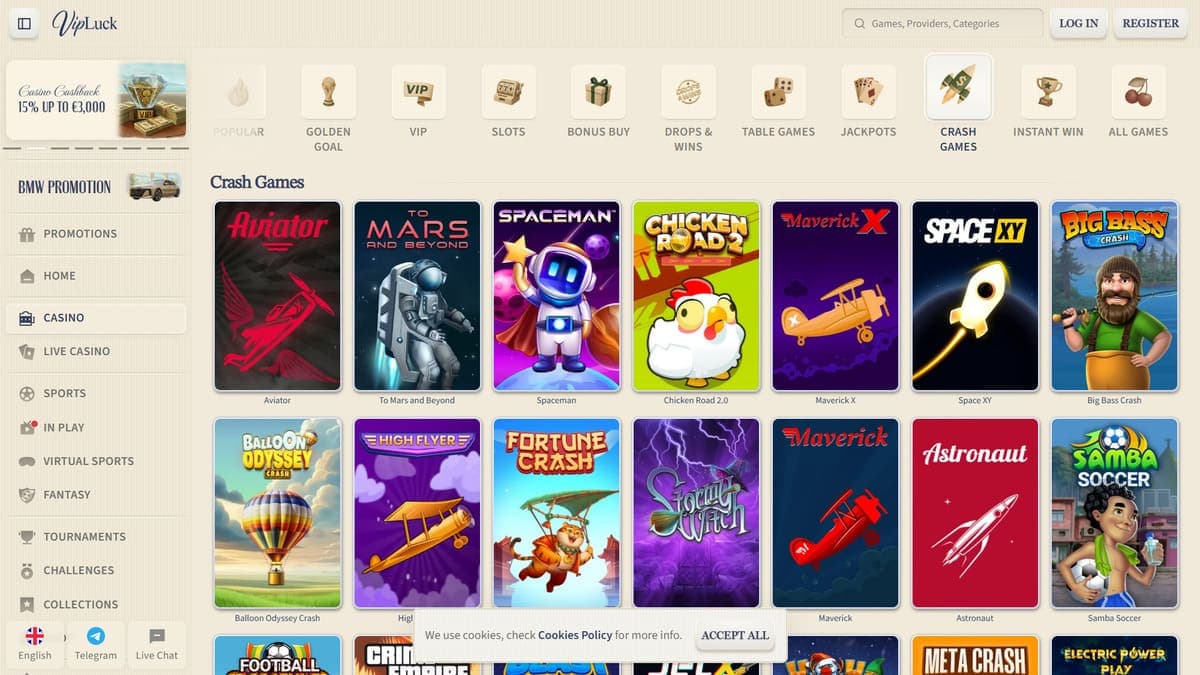 Scratch cards VipLuck Casino