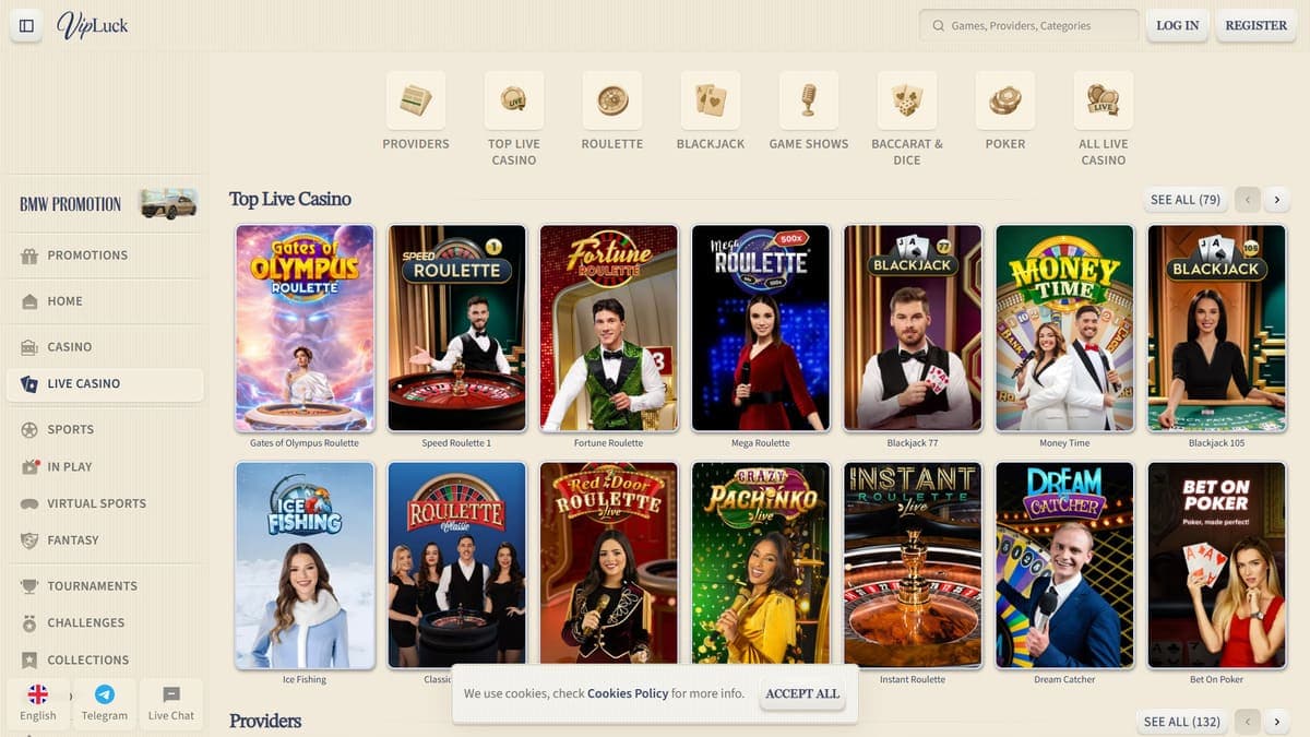 Live VipLuck Casino