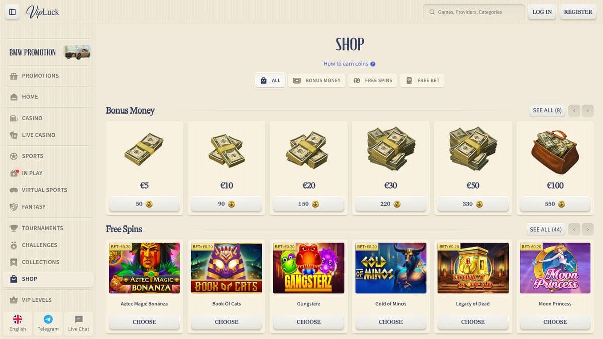 Shop VipLuck Casino