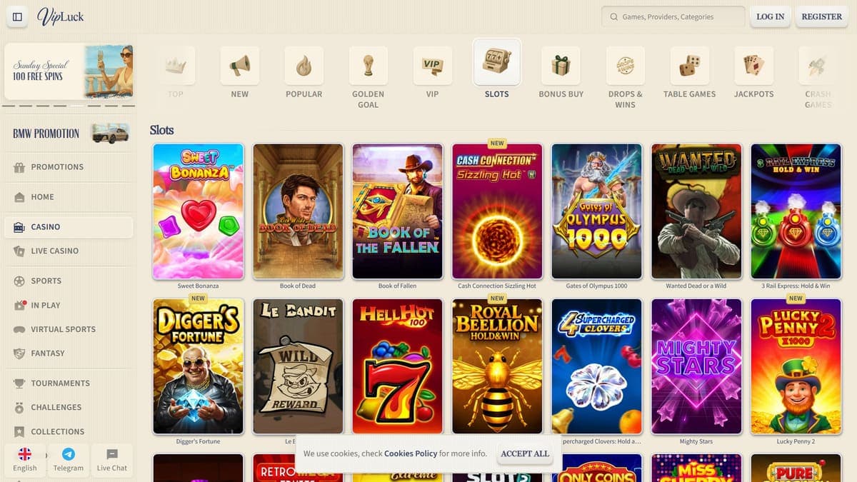 Slot machines VipLuck Casino