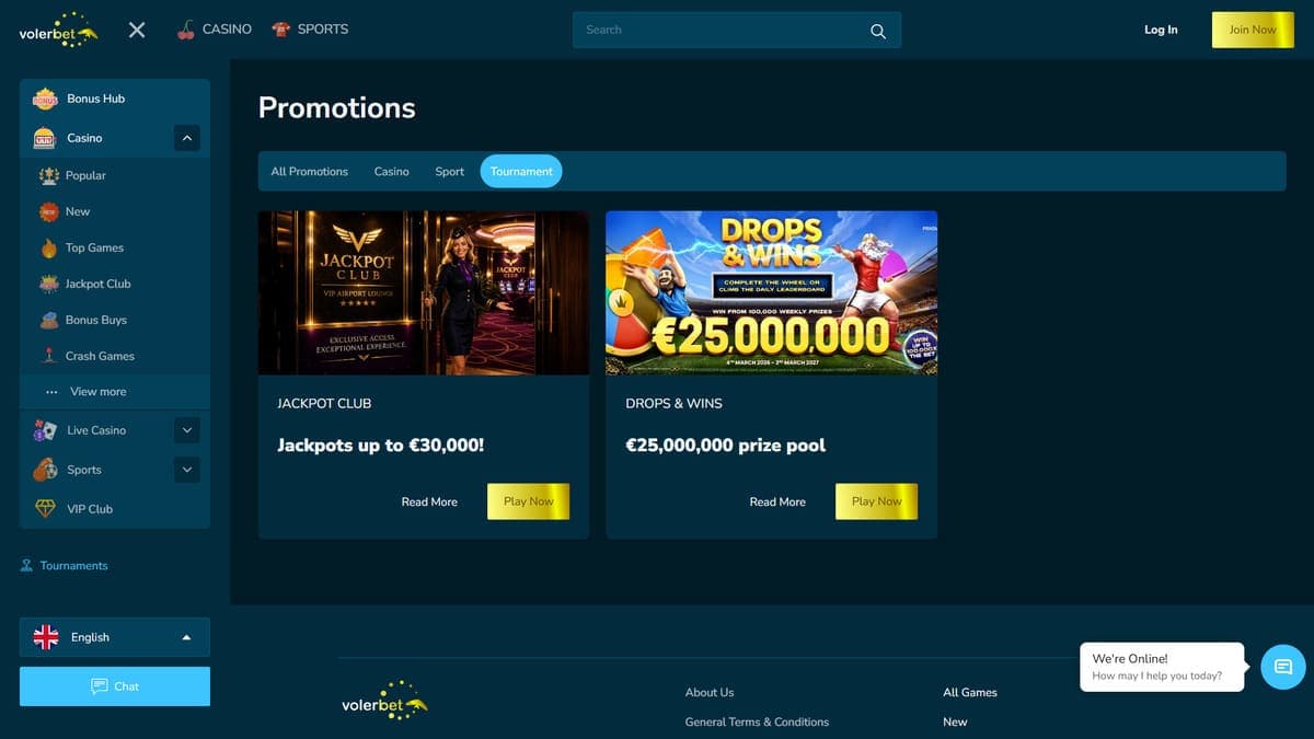 Tournaments Volerbet Casino