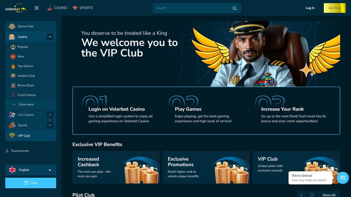 VIP club Volerbet Casino