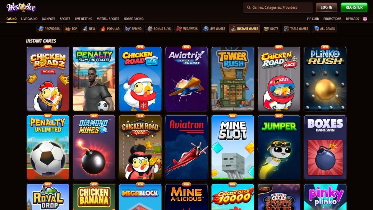 Mini games Westace Casino
