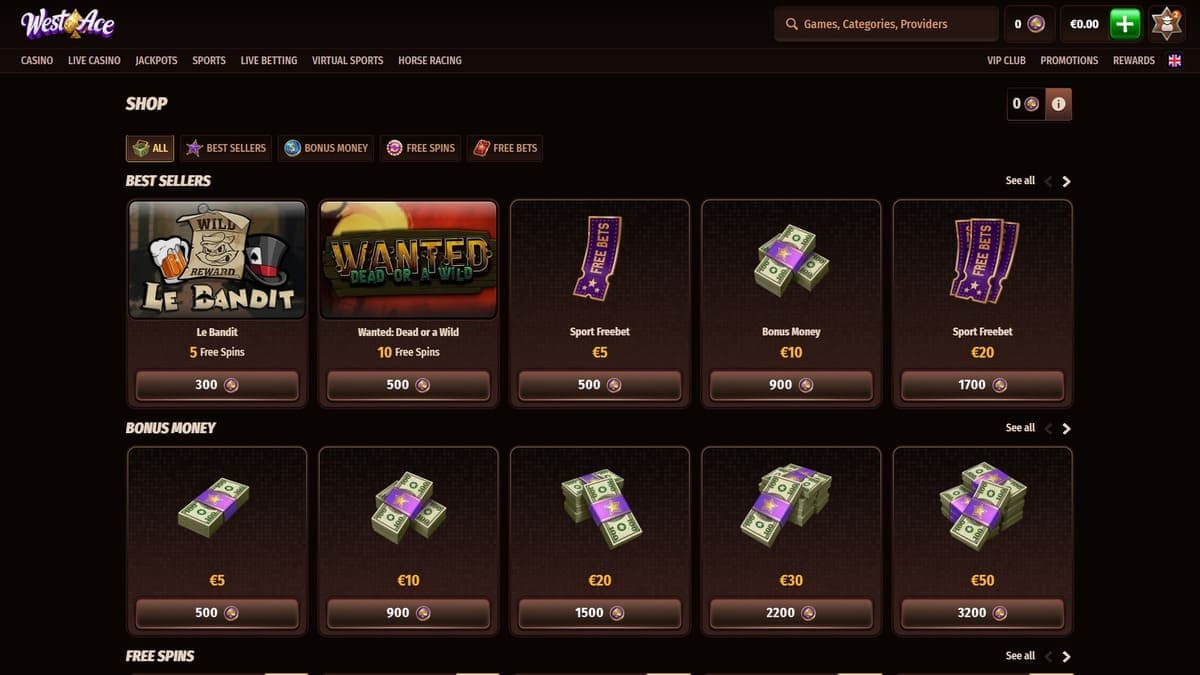 Shop Westace Casino