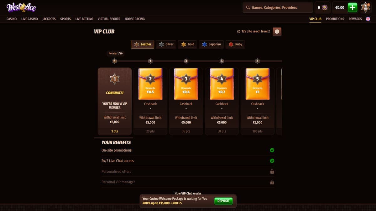 VIP club Westace Casino