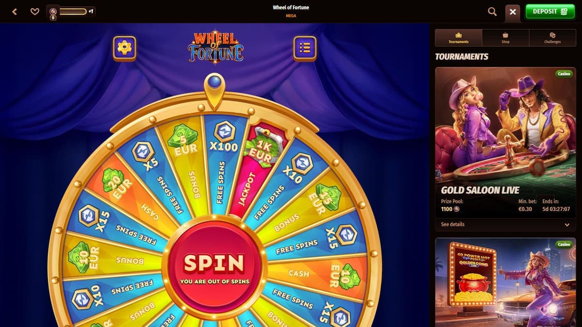 Wheel of fortune Westace Casino